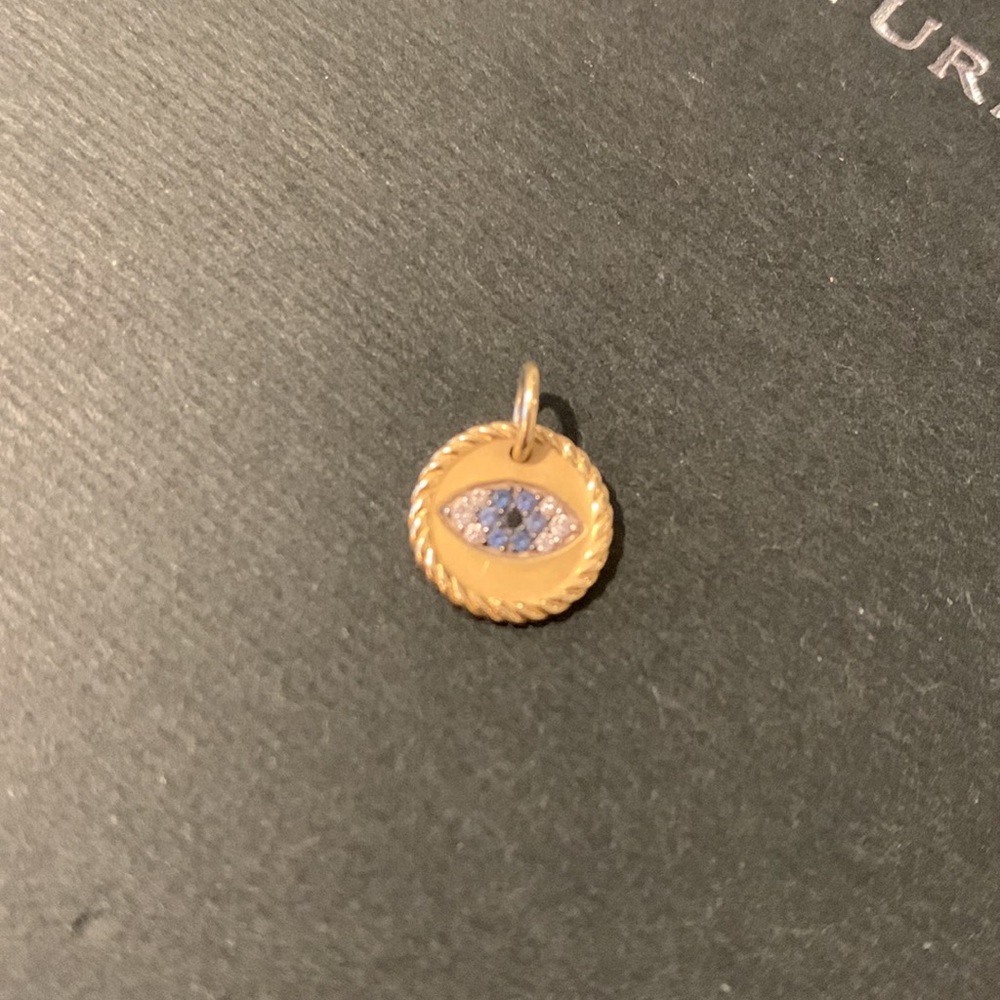 Authentic David Yurman Evil gold eye charm for necklace
